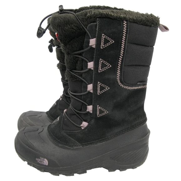 The North Face Heat Seeker Black Leather Lined Waterproof Snow Boots Women's 6 - Picture 5 of 9